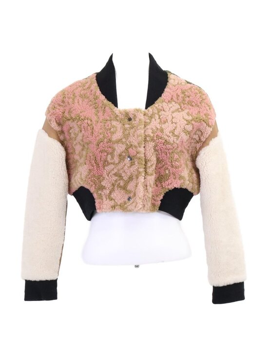 Christian Dior Jackets & Blazers - Dior Lambskin Boa Contrast Cropped Jacket 40